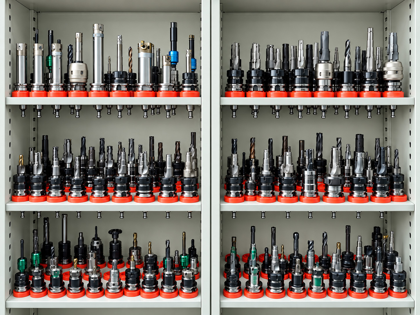 Cutting tool cabinet in the Zhongwei workshop.
