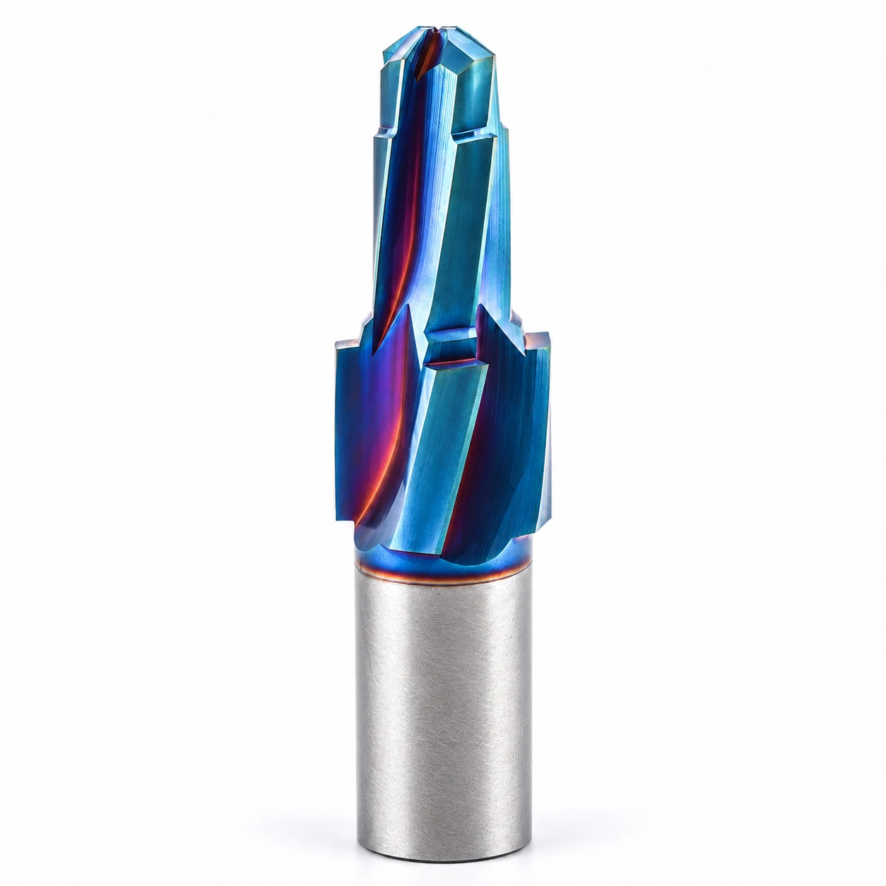 A stepped cutting tool photographed for the manifold machining tooling page.